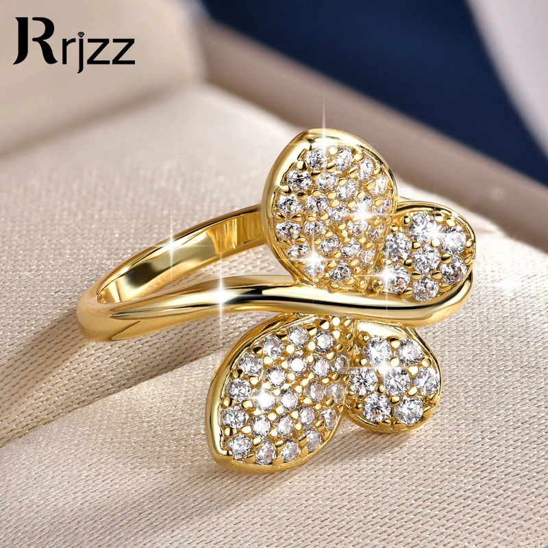 

Роскошное женское обручальное кольцо Rrjzz с микроинкрустацией кубическим цирконием в форме бабочки, позолоченное 14-каратным золотом, с бриллиантовой оправой из циркония, ювелирное украшение на день рождения