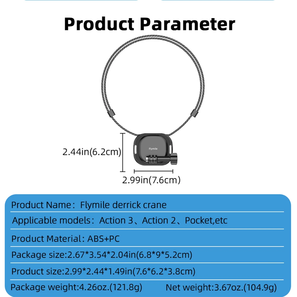 마그네틱 넥 스트랩 홀드 마운트 브래킷 어댑터, 카메라 넥 거치대 마운트, 핸즈프리 넥 거치대, DJI 포켓 3 액세서리