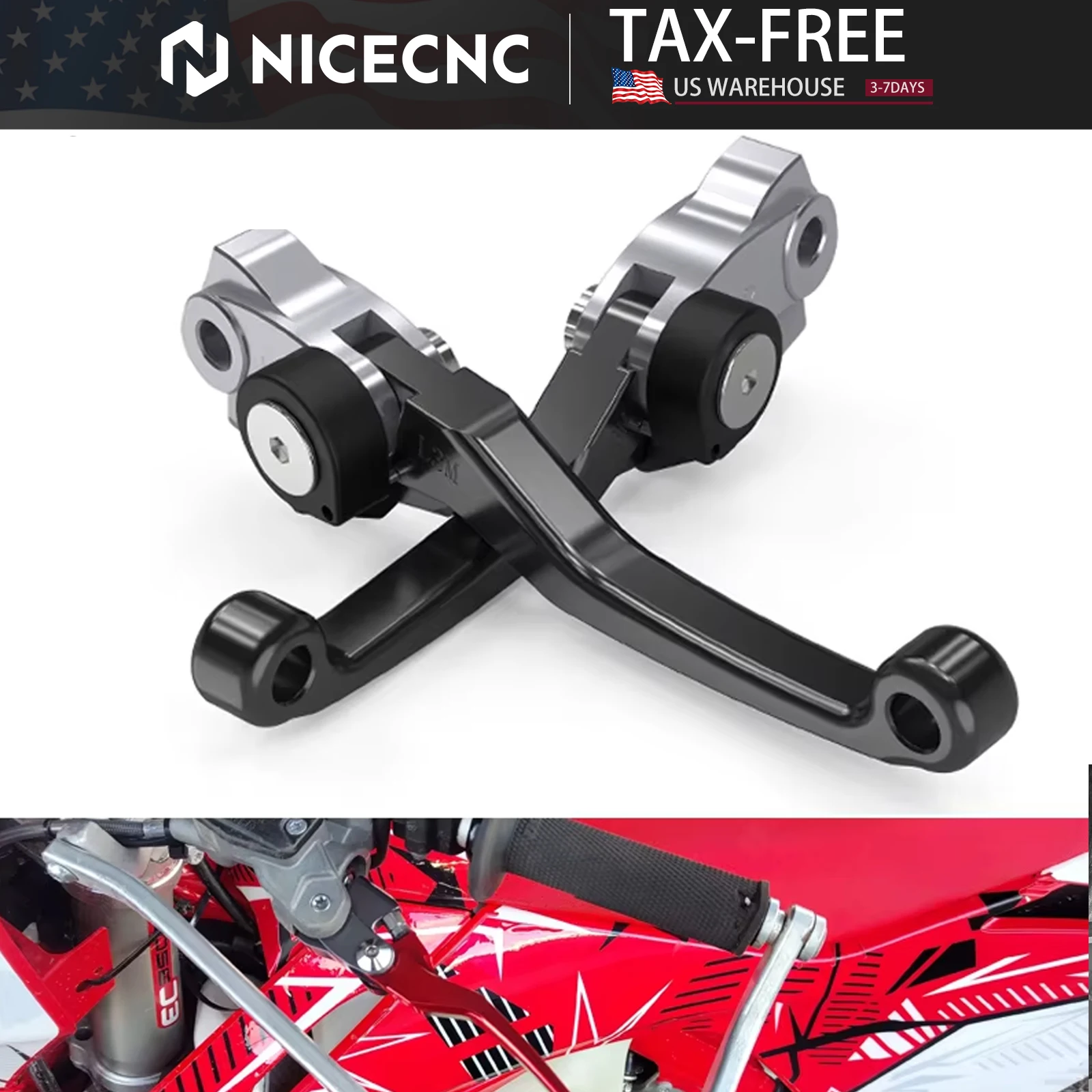 

For Husqvarna TE 300 TE 250 FE 350 FE 450 FE 501 2022-2024 BrakTec Folding Brake Clutch Lever For GasGas EC 300 EC 250 2021-2024