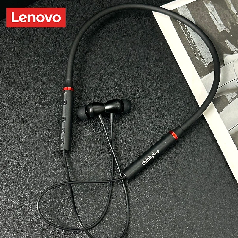 Original Lenovo HE05X Pro Bluetooth Sports Neckband Earphones HiFi Stereo Sound Music Headphone Long Battery Life HD Call Earbud