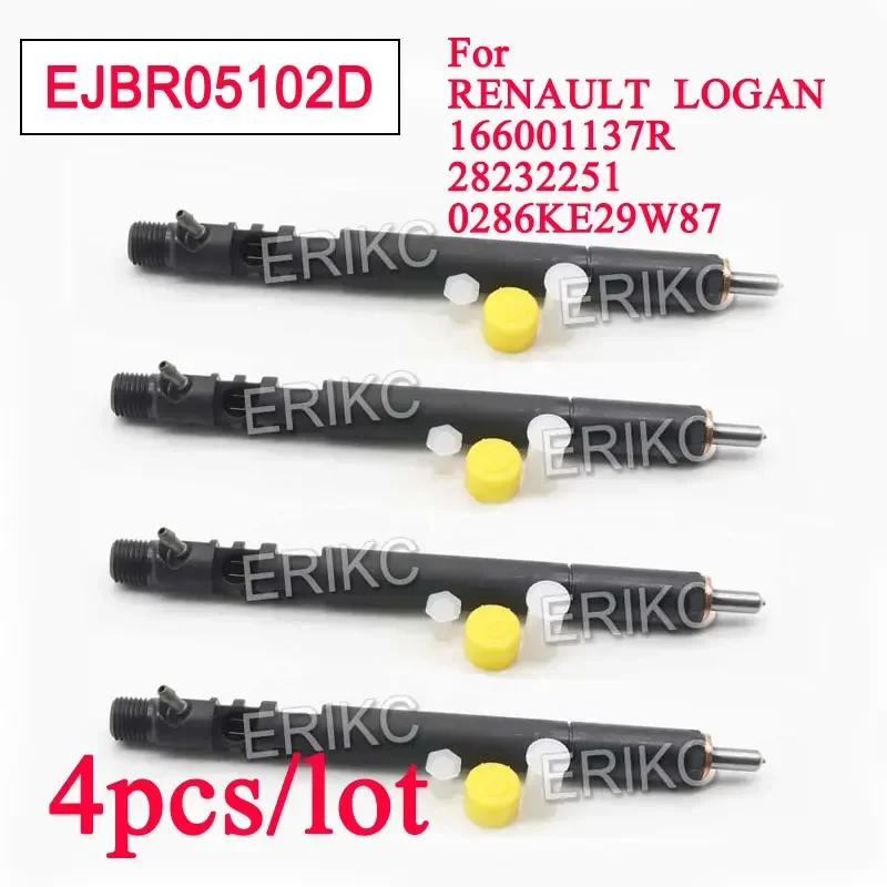 4PCS 28232251 0286KE29W87 EJBR05102D EJB R05102D Common Rail Fuel Nozzle Injector Assy for DACIA FOR DELPHI