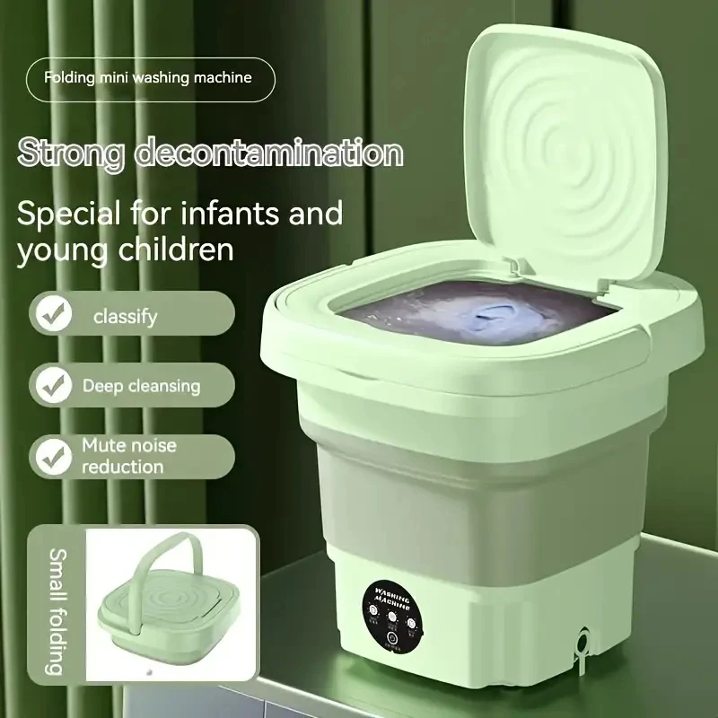 

Folding washing machine household wash-off dual-purpose vertical mini washing machine baby underwear underwear washing socks etc