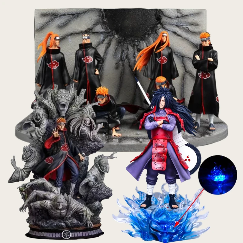 

In Stock 30cm Anime NARUTO Figures Naruto Rock Statue Seven Shadows Resonance Model Action Figures PVC Statue Ornament Toy Gifts
