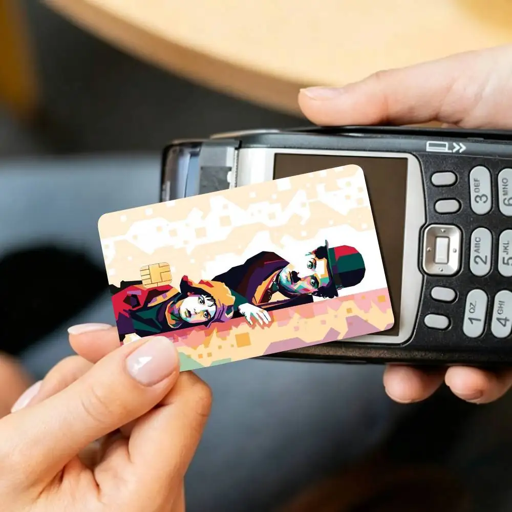 Superstar Charile Chaplin Credit Card HD Stickers Game Card Decal Small Chip Waterproof Sticker Gift