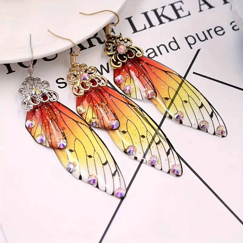 1 Wings Crystal Glue Molds, Crystal Drops, Earring Jewelry Molds, DIY Resin, Suitable for Crafts, Handmade Gifts, Handmade Craftsmanship, DIY