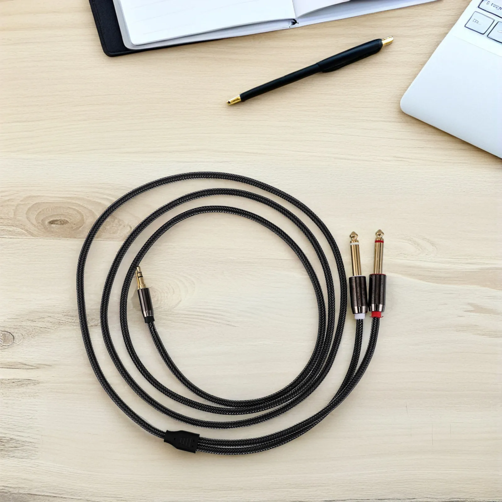 

Профессиональный аудиокабель 8 метров, 3,5 мм на двойной 6,35 мм, для домашнего студийного оборудования, надежный стереокабель-удлинитель