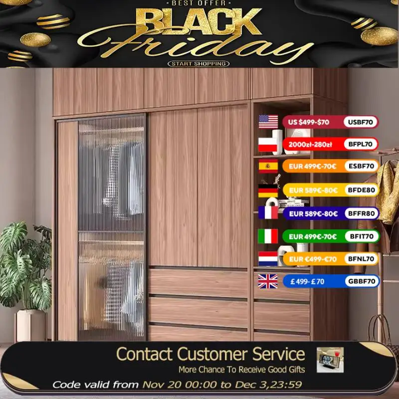 

Sliding Doors Glass Wardrobes Bedroom Storage Drawers Wooden Display Closet Space Saving House Armarios De Ropa Furniture Home