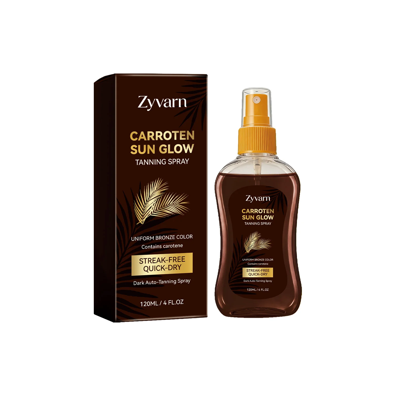 Carroten Sun GlowTanning Spray Outdoor Sun Black in Summer, Uniform and Translucent Skin Natural Luster