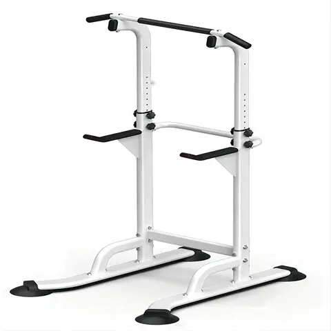 Adjustable Height Power Tower Home Gym Equipment, Chin Up & Pull Up Dip Station with Parallel Bars for Indoor Fitness Training