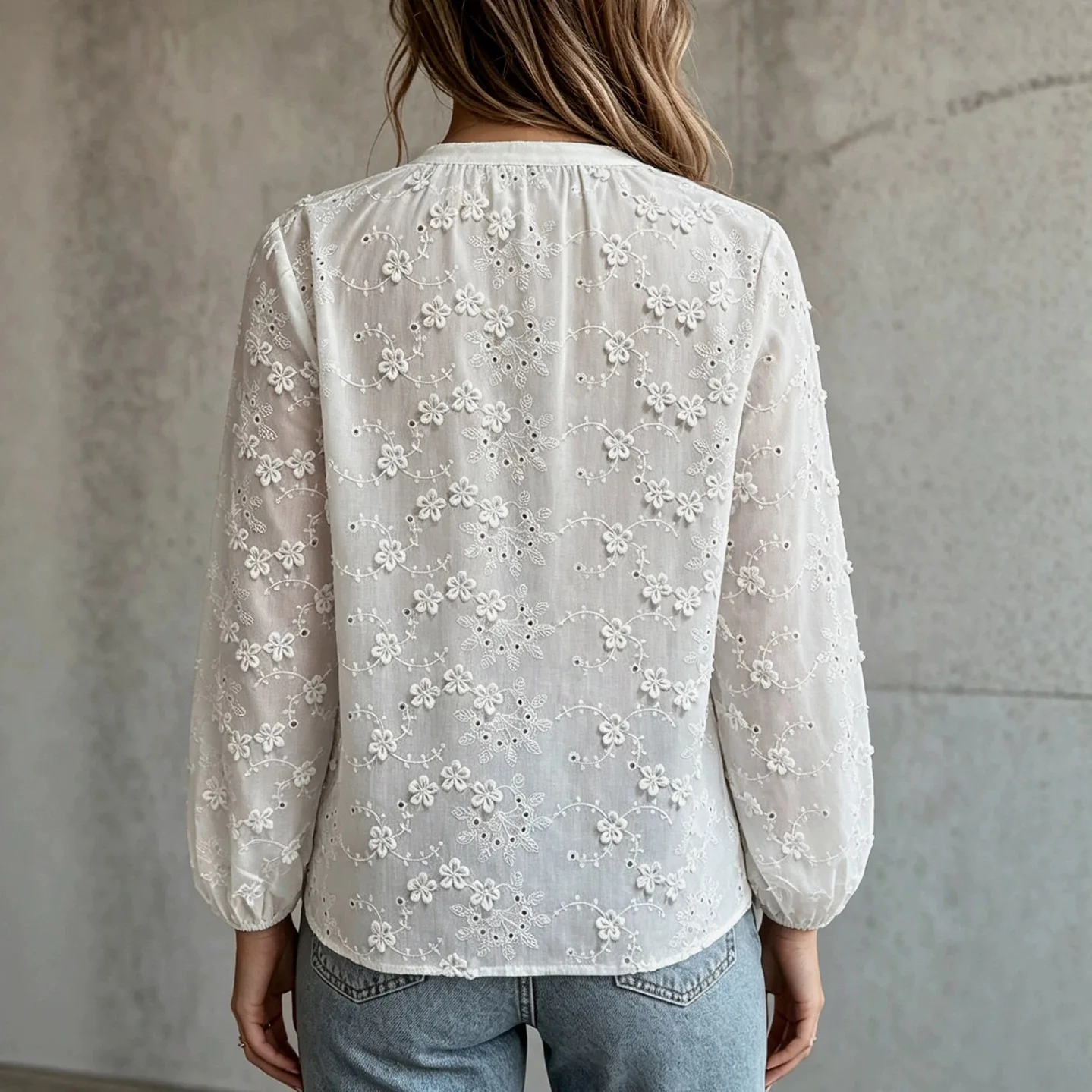 Plus-size Hollow Embroidered T - Embroidery White Dress recension och pris