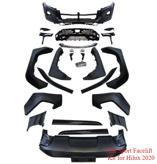 

GR Sport Facelift Kit for Hilux 2020 - 4x4 Offroad ABS Bumper Grille Fog Lamp Cover Set