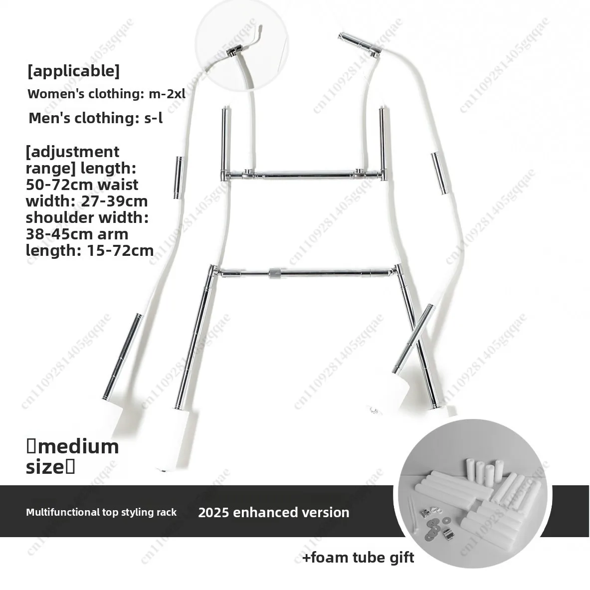 Multifunktionaler Styling-Kleiderbügel, Top-Shooting-Kleiderbügel, weißer Hintergrund, unsichtbarer Kleiderbügel, Fotografie-Requisiten für Kleidung – Detail 3