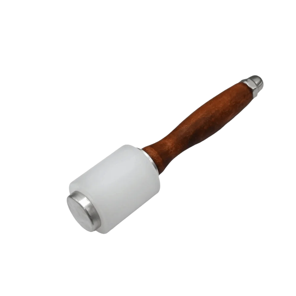 

Молоток с деревянной ручкой, нейлоновый молоток, прочный художественный молоток для резьбы по коже, устойчивый твердый нейлоновый молоток для резьбы по коже