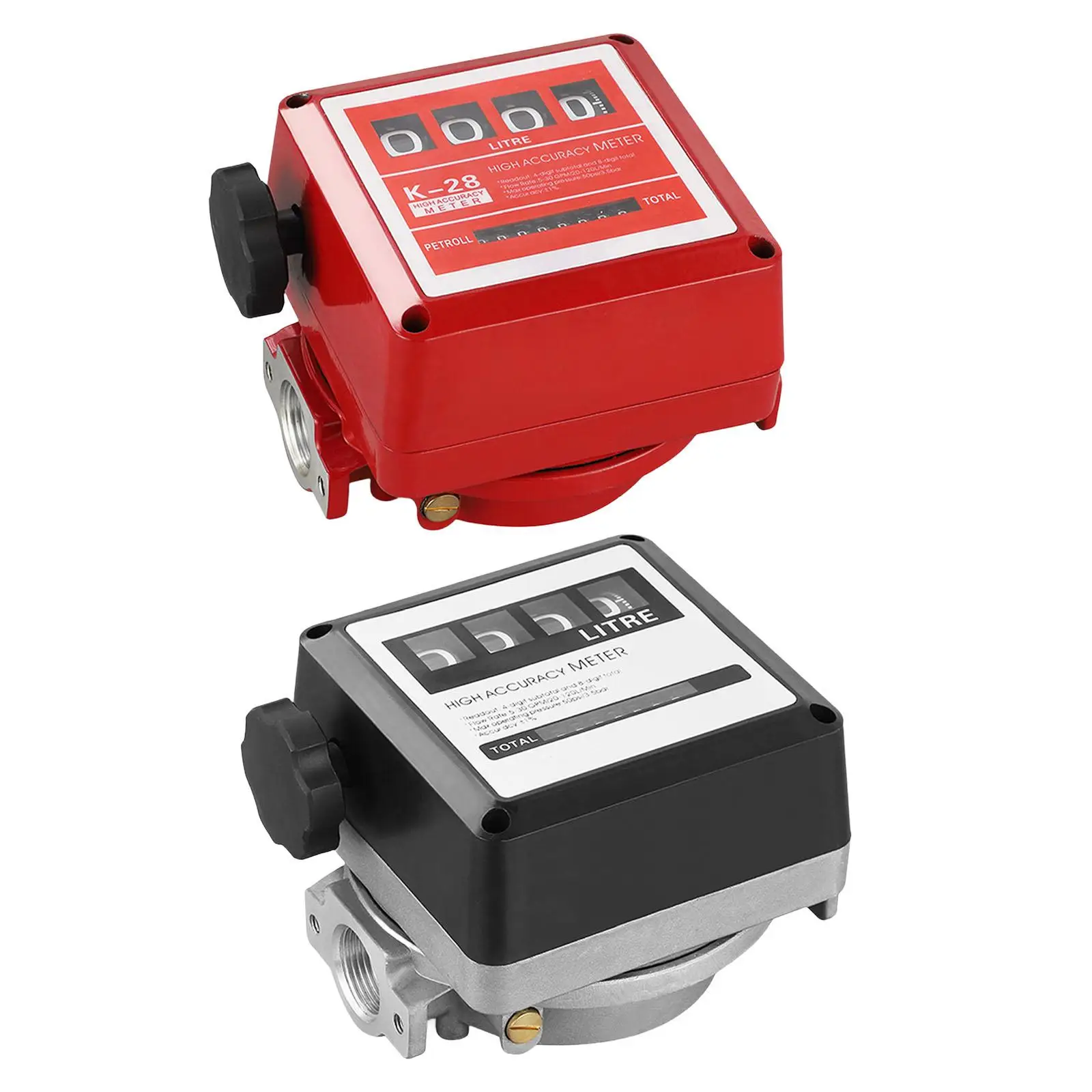 Mechanical Fuel Flow Meter Manual Reset Reliable Easy Calibration Stable Performance Professional Measuring Tool Aluminum