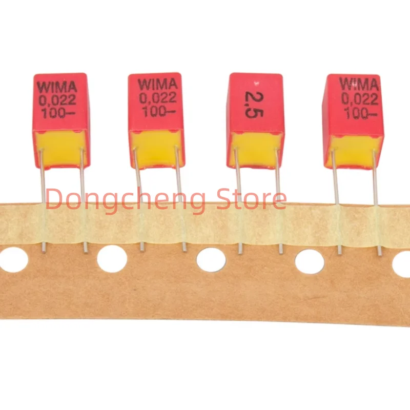 10PCS/30PCS/50PCS 100％ New Original WIMA FKP2 0.022UF 100V 100v0.022UF 2.5% foil film capacitor 22nF 223 Foot distance 5.5MM