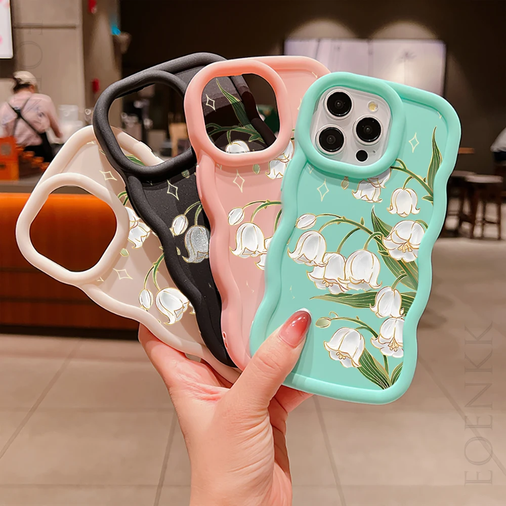 Beautiful White Flowers Fashion Desian Phone Case For iPhone 16 15 14 13 12 11 Pro Max 7 8 Plus X XR XS SE2 Soft Silicone Cover