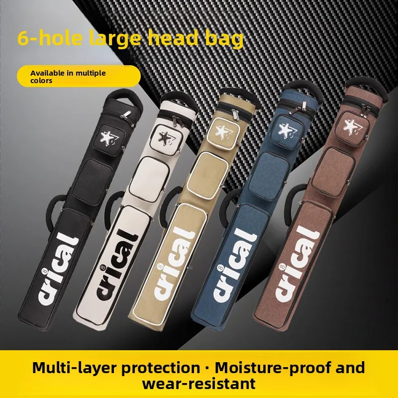 

Сумка для бильярдного кия Konllen, бильярдный стол, аксессуар для бильярда, чехол для кия с большой головкой, органайзер для хранения/2 перегородки, PU Ma...