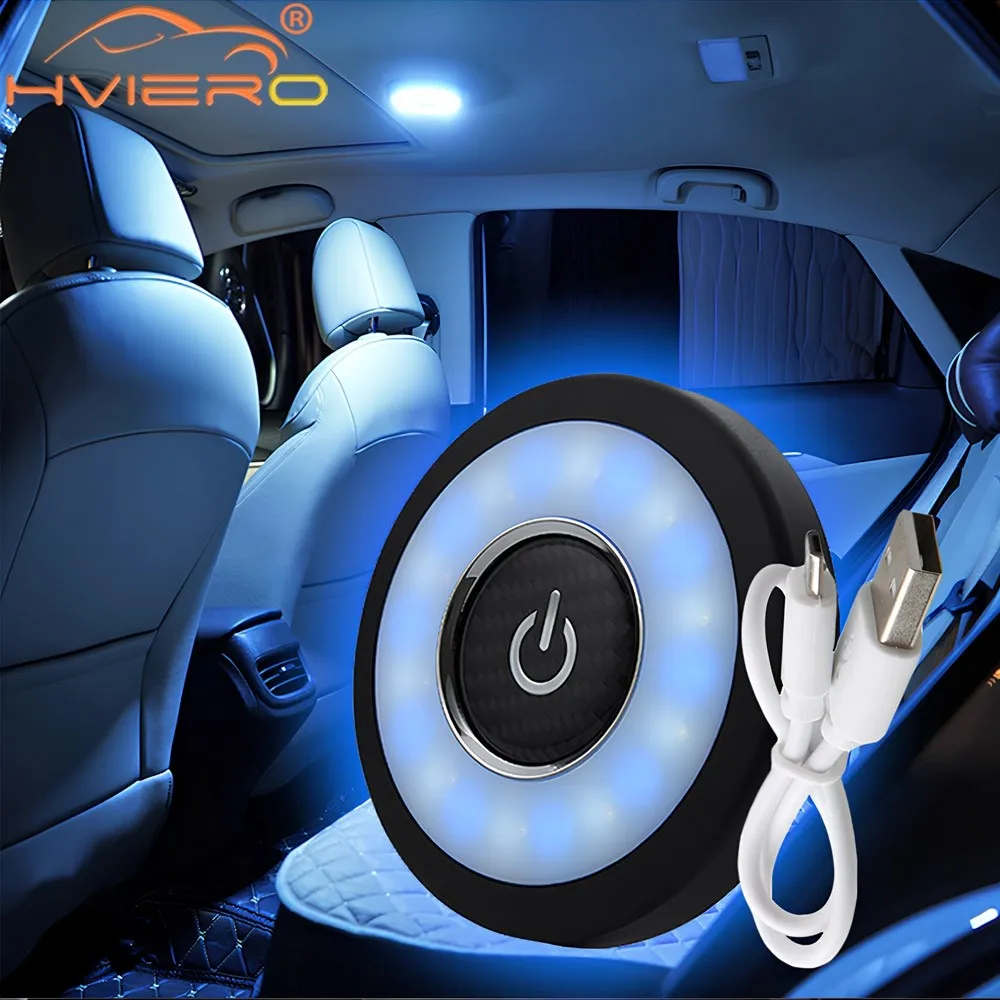 1PCS Car Interior Light Roof Dome Lamp Reading Auto License Plate Trunk 10Led Door Touch Night Portable Wireless Ceiliing Bulb