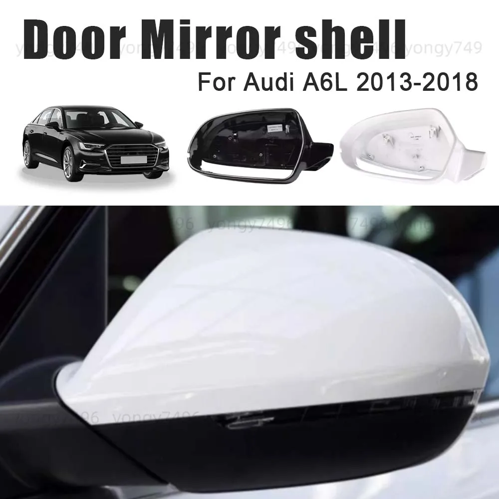 

Protective Cover Door Mirror Shell For Audi A6L 2013 2014 2015 2016 2017 2018 White Black Cars Accessories Replace Decoration