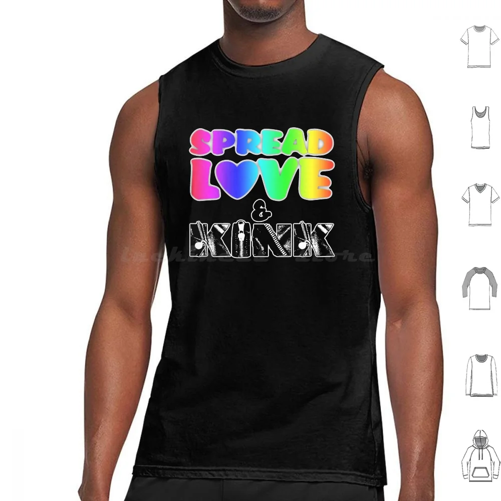 Spread Love & Kink Tank Tops Vest Sleeveless Kink Kinky Fetish Leather Bdsm Pride