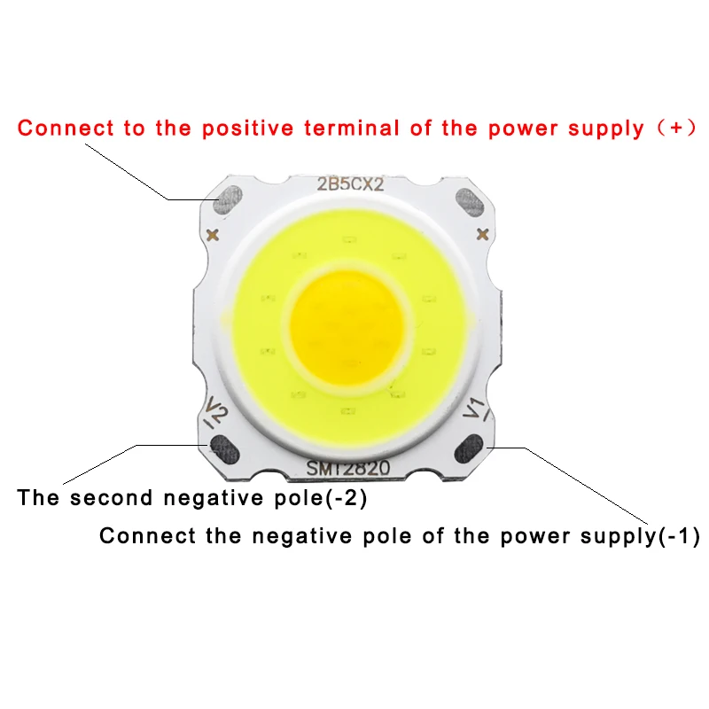 10pcs LED COB Light Beads Variable Color Temperature 3W 5W 7W 10W Spot Downlight Diode Lamp Chips for Tube Lights & Spotlights
