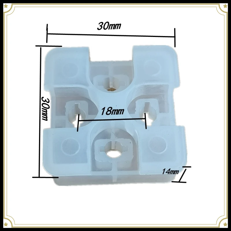Electromagnetic valve coil plug pin protection cover, four hole square circular cover, three claw cap