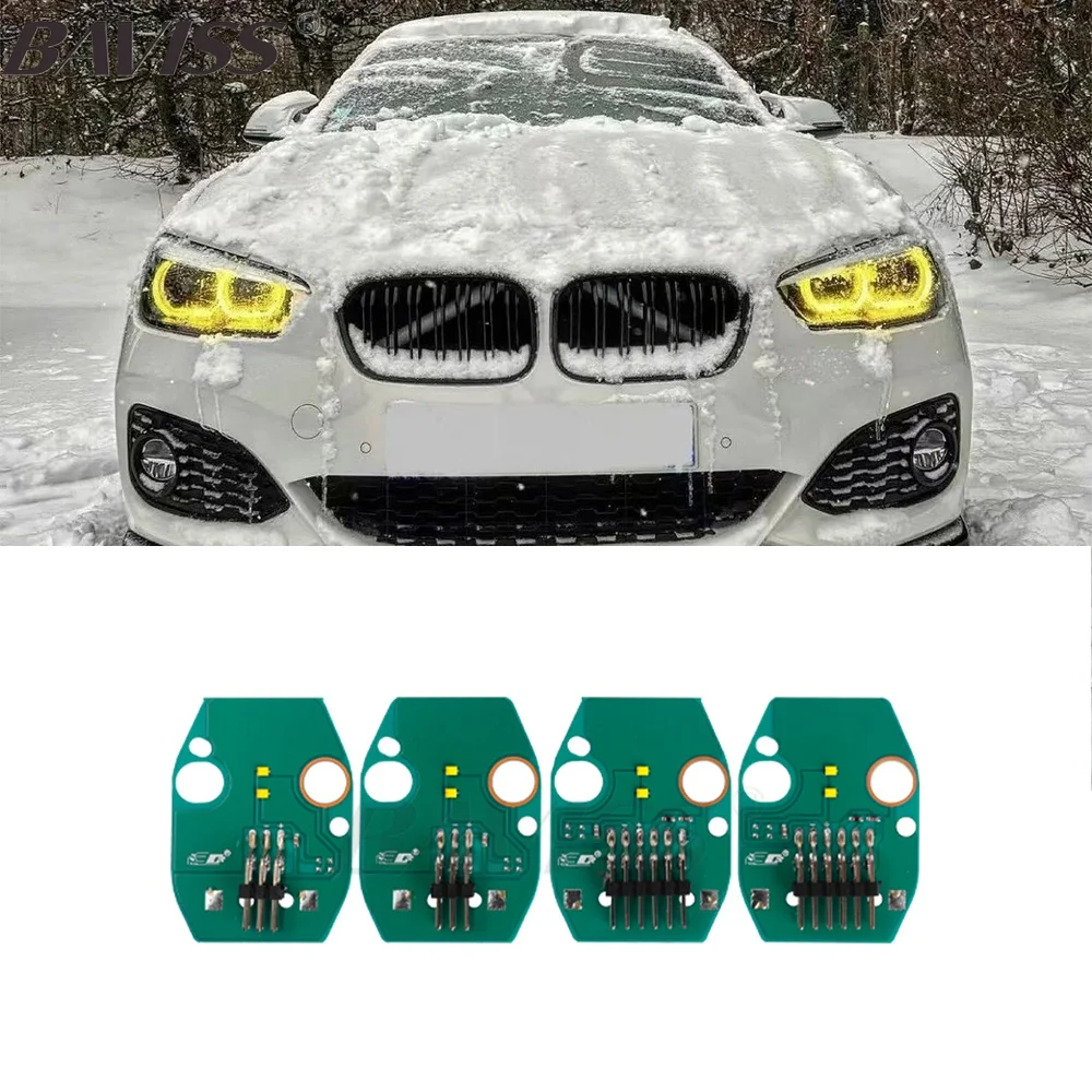 

BAVISS Angel Eyes multicolor LED Boards/Module For 2018 BMW 1 series F20 F21 LCI DRL 63117428425 daytime running lights Red Blue