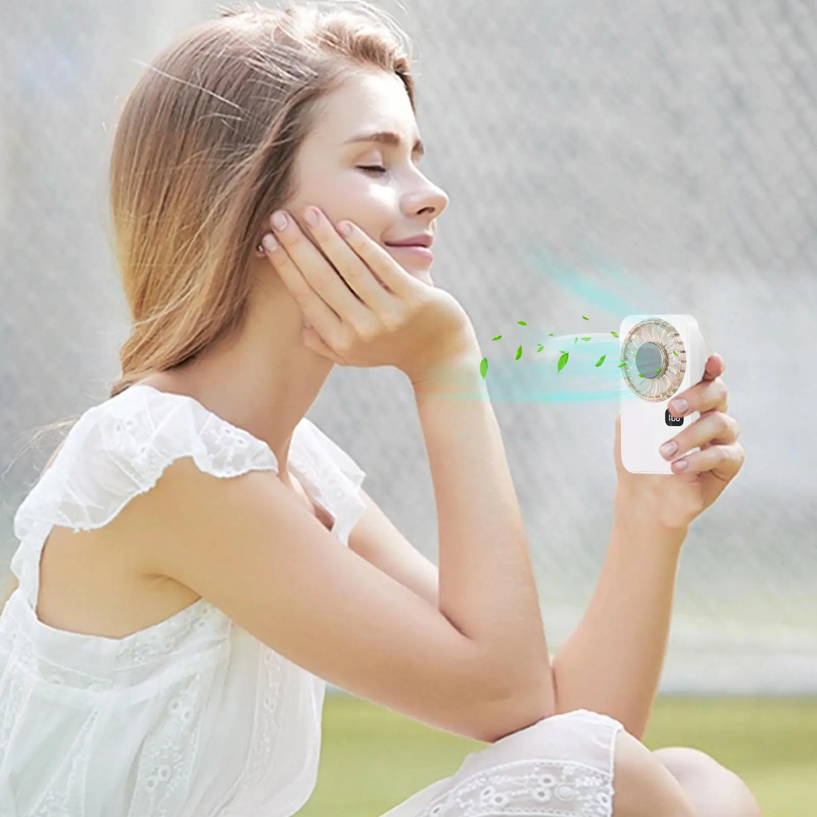 Handheld Mini Fan Powerful Small Portable Speed Adjustable USB Rechargeable Eyelash Fan for Kids Girls Woman