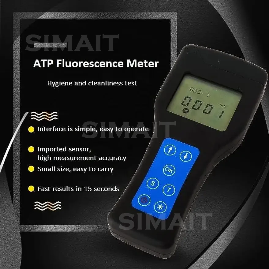 Portable ATP Surface Cleanliness Detector Digital Hygiene Tester Meter, Swabs Sold Separately