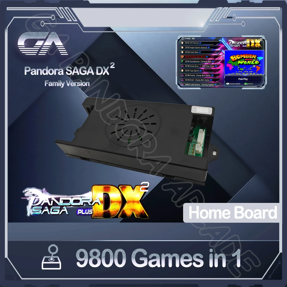 

Pandora Saga DX2 Arcade Box 9800 в 1 печатной плате Игровая плата Материнская плата 40P Поддержка HDMI VGA Выход Многопользовательский плеер Новинка 2022 г.