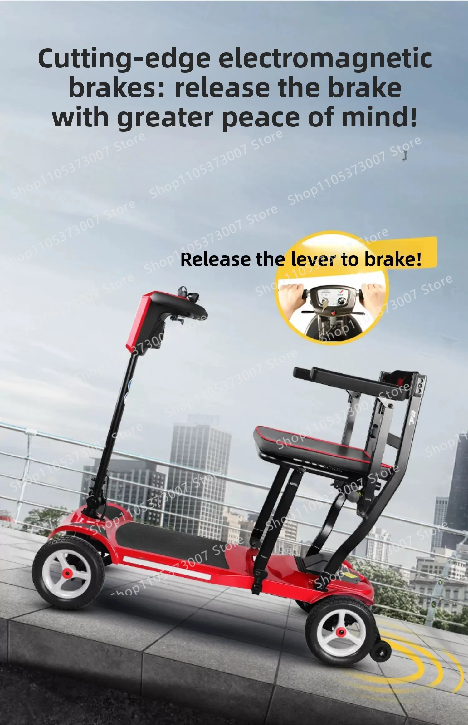 F4 the elderly power scooter household disabled light foldable battery four-wheeler