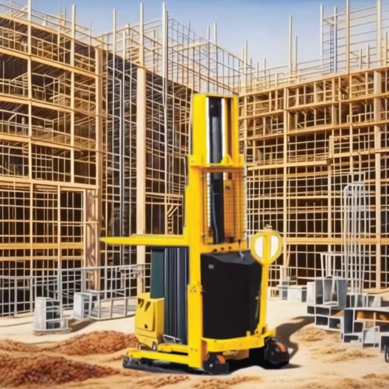 Semi-Electric Stacker with Motor and Gearbox 80kg Made in India 1 Year Warranty