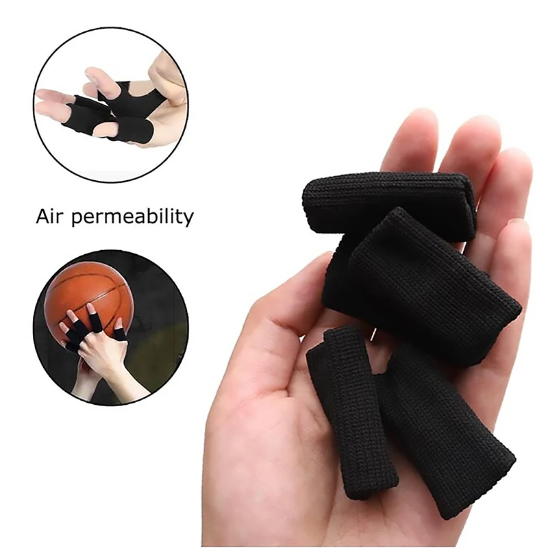 10Pcs Finger Sleeves Arthritis Support Sports Finger Compression Sleeve Elastic Thumb Sleeves for Relieving Pain Trigger Finger