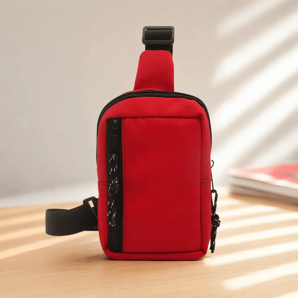 Oxford Cloth Chest Crossbody Bag Water Resistant Fabric Adjustable Strap Shoulder Sling Bag Large Capacity Wear Resistant