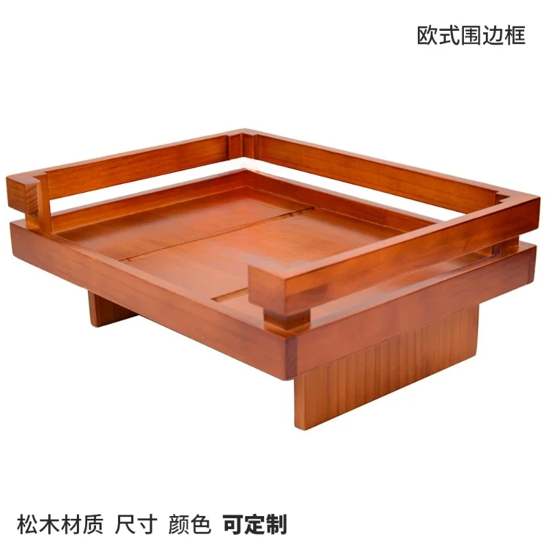 Pine plate combination solid wood bracket bakery display stand cake plate bakery pastry ornament display customization