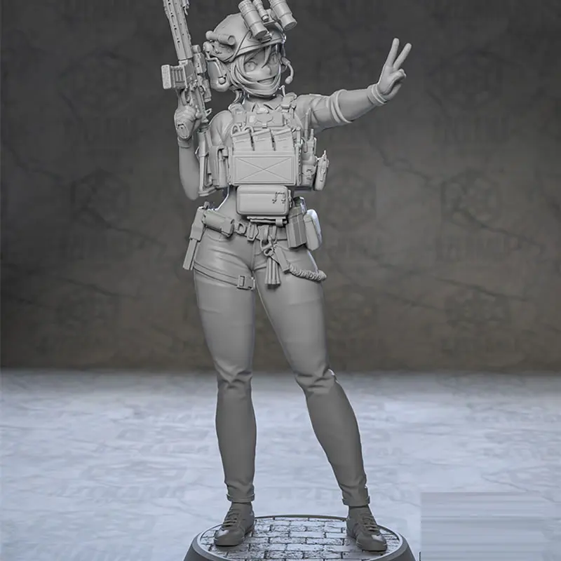 2 Styles Game Character 6544 Female Soldier 3D Print Model Unassembled Unpainted Custom Jigsaw Puzzle NSFW GK Figure Model Kit