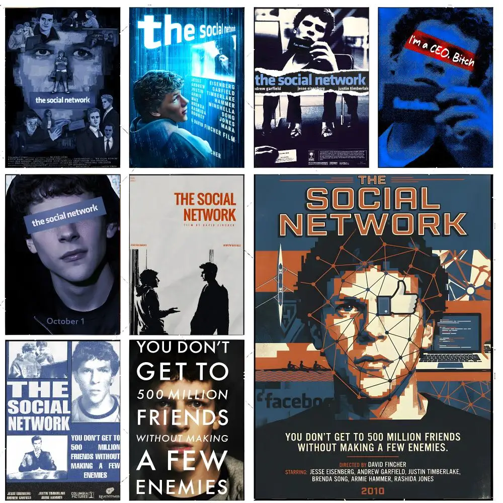 Acclaimed Drama Movie The Social Network Poster Premium Decor Art & Gift for Household Lounge Home Ornaments