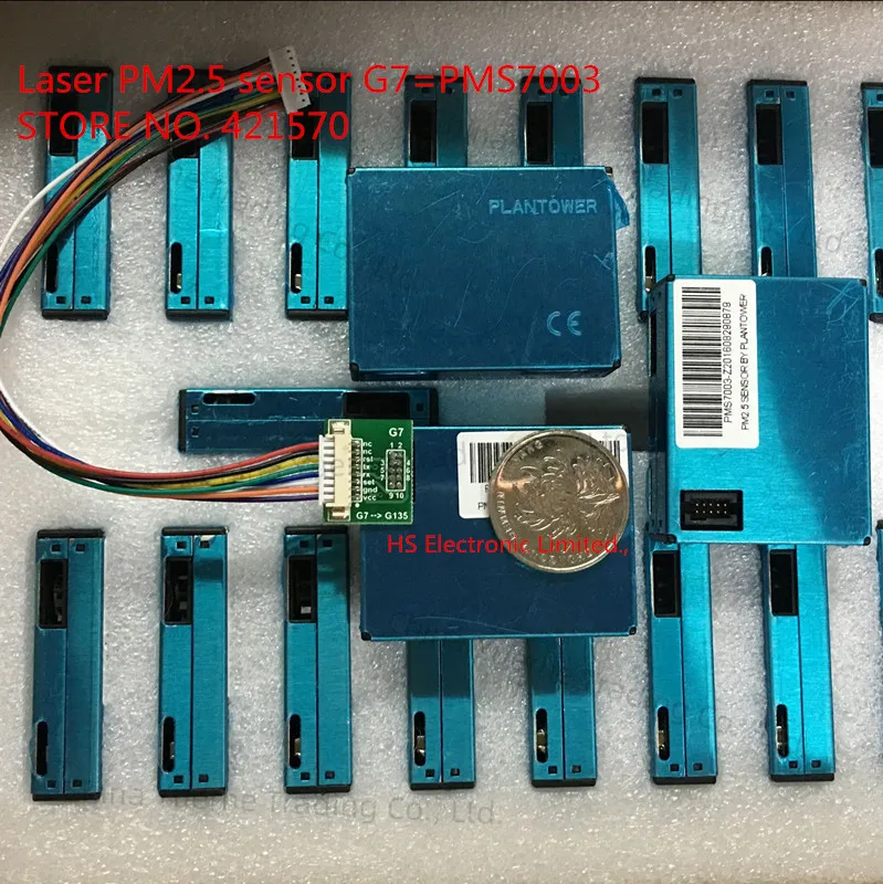 PLANTOWER Лазерный датчик пыли PM2.5 PMS7003 Высокоточный лазерный датчик концентрации пыли Цифровые частицы пыли G7 (вход кабель)