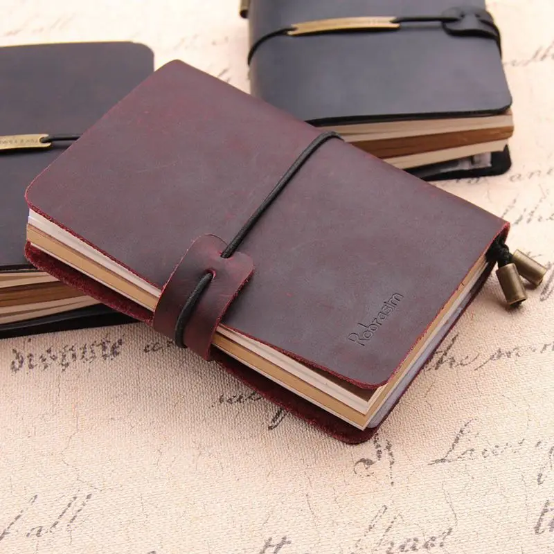 Handmade Traveler's Notebook, Leather Travel Journal Notebook For Men & Women, Perfect For Writing, Gifts, Travelers, 5.2 X 4 In