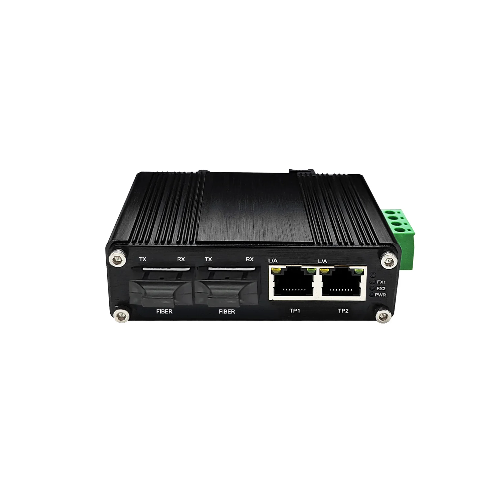 Mini Industrial 2x100/1000Base-X SC/SFP to 2x10/100/1000Base-T Ethernet Media  Converter