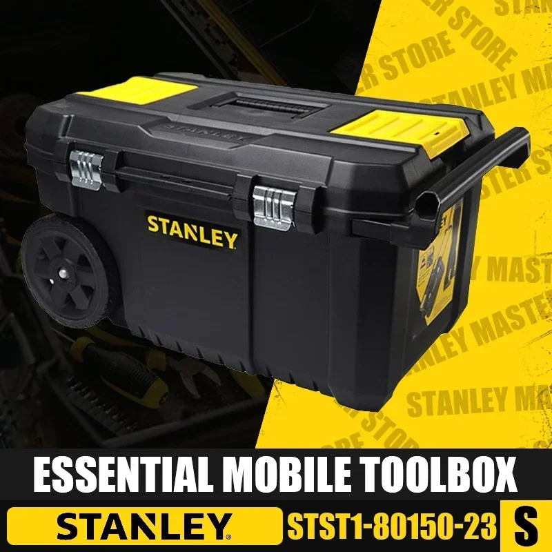 STANLEY STST1-80150-23 ESSENTIAL Mobile Toolbox Trolley Tool Box Hardware Tool Storage Box Material Handling Box with Wheels