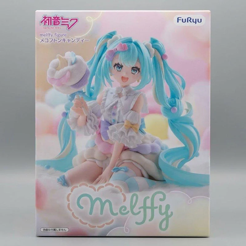 FuRyu Hatsune Miku Melffy Serie Hatsune Miku Marshmallow PVC 10.5CM Anime Actionfiguren Model Speelgoed