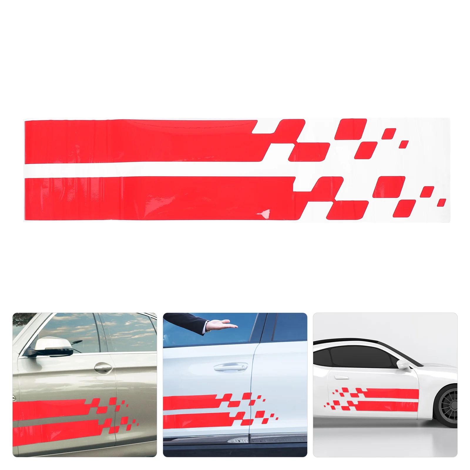 

PVC Car Sticker Hood Decal Stripe Design Fade Resistant Self Adhesive Automotive Exterior Upgrade Cool Car Body Decoration