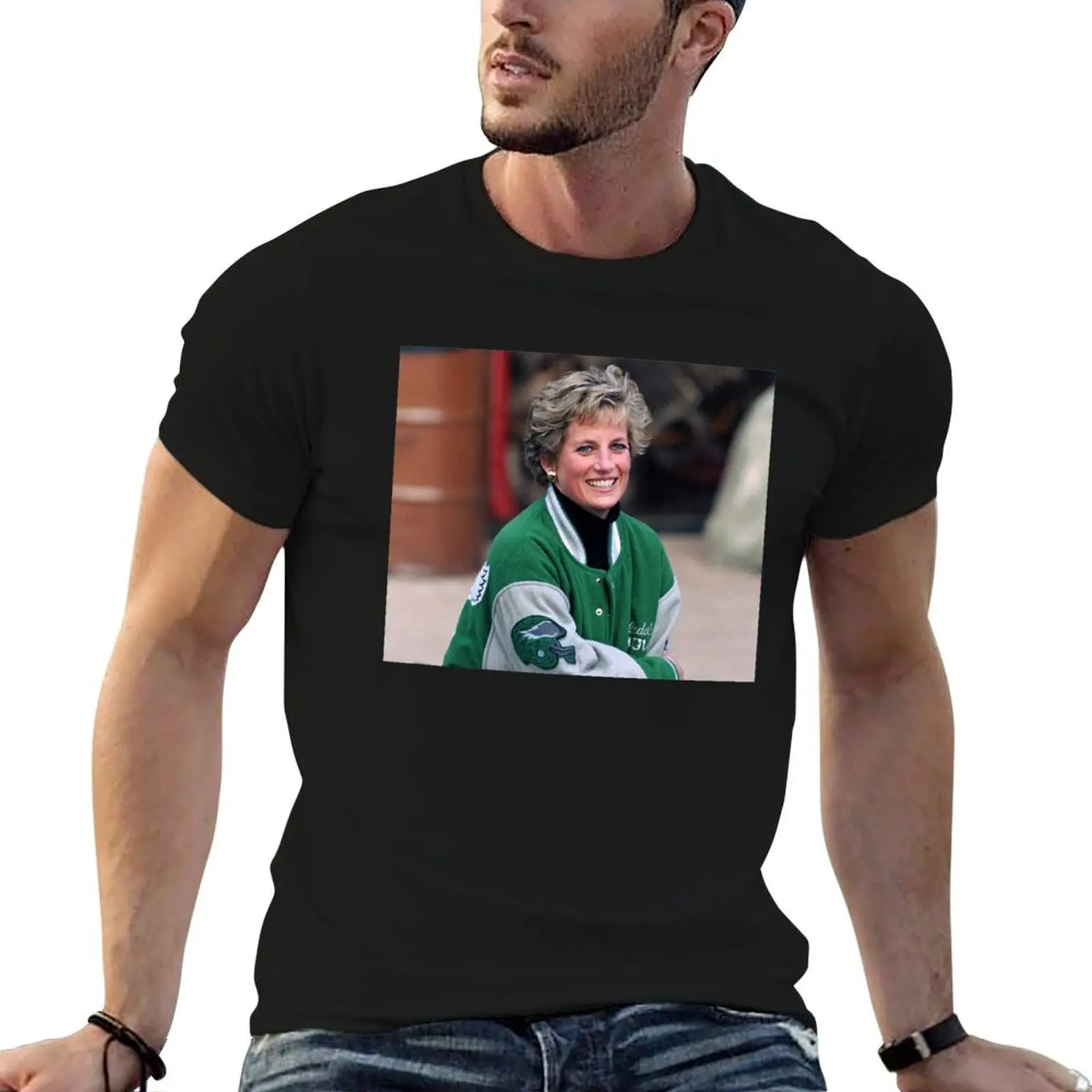 

THE VINTAGE PRINCESS DIANA LONDON LOVES THE JAWN AND PHILLY EAGLES STICKER AND SHIRT T-Shirt t shirts for man pack white T-Shirt