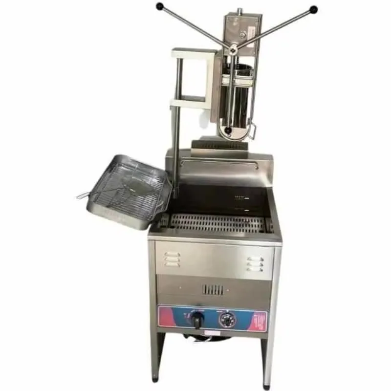 

Spanish Churros Machine with 5L Fryer Cabinet for Bakeries Restaurants Makes Delicious Churros Dipped in Hot Chocolate From Milk