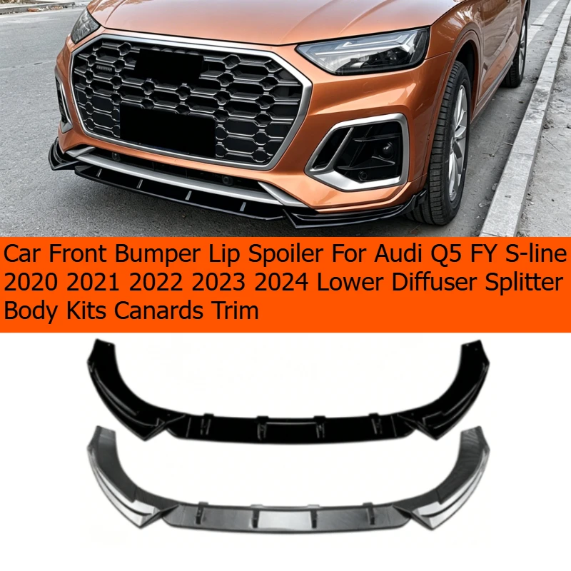 Frontspoilerlippe für Audi Q5 FY S-line 2020 2021 2022 2023 2024 – Unterer Diffusor, Splitter, Bodykits, Canards, Zierleisten