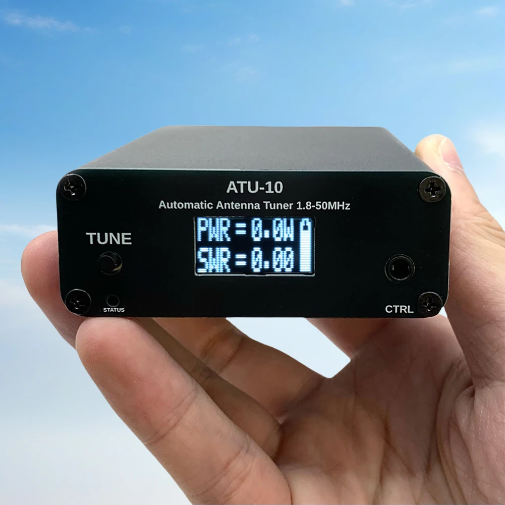 ATU-10 موالف هوائي تلقائي 1.8-50 ميجا هرتز هوائي موالف تلقائي 0.91 بوصة شاشة OLED