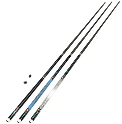 High Quality Superior Quality 58'' 1/2-pc Billiard Pool Cue with Carbon Fiber Forearm/Uni-Lock Joint and with Extension