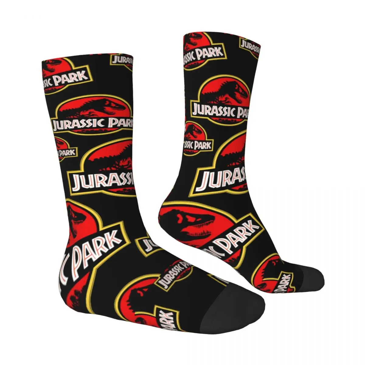 Jurassic Park Socks Winter Dinosaur World Stockings Casual Men\'s Breathable Socks Printed Cycling Anti Slip Socks