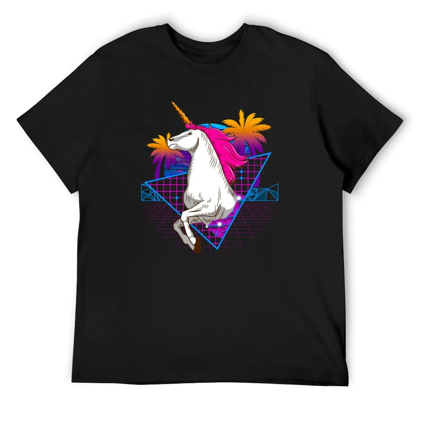 Unicorn Outrun Vaporwave/Synthwave Streetwear T-Shirt graphics tees mens t shirts top quality